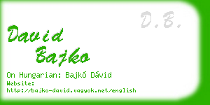 david bajko business card