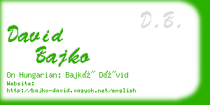 david bajko business card